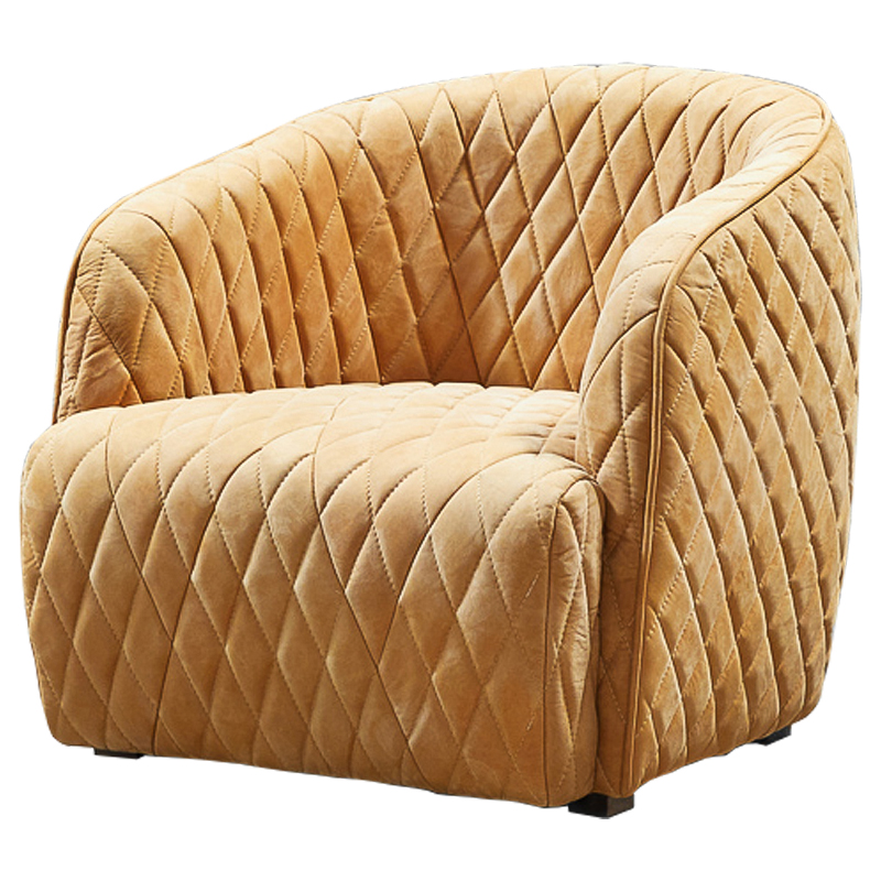 Кресло Rhombuses Upholstery Armchair Milk Caramel Карамель Коричневый в Воронеже | Loft Concept 