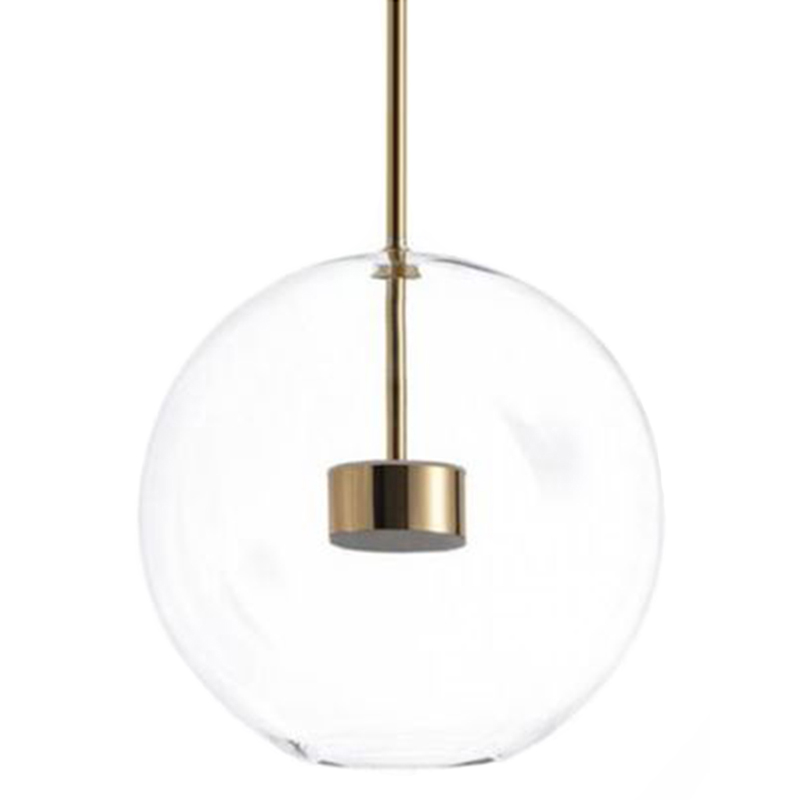 Подвесной Светильник Giopato & Coombes Bollr Pendant BUBBLE LAMP 1 шар золото Белый Золотой Прозрачное Стекло в Воронеже | Loft Concept 