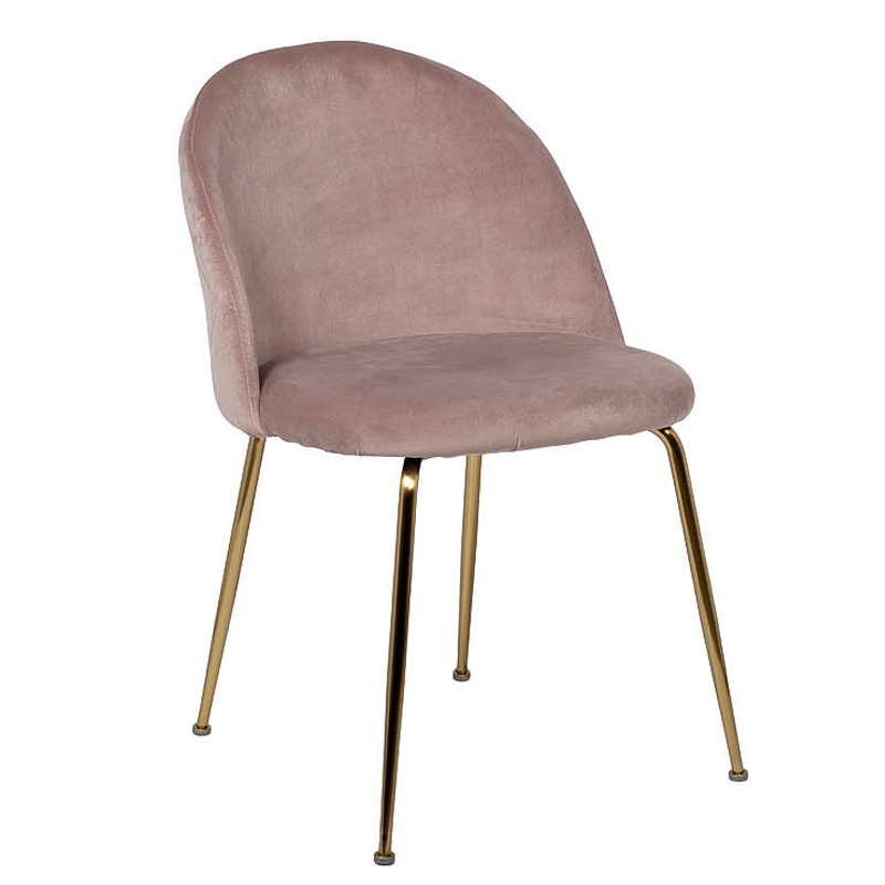 Стул Sadler Chair pink velor Розовый (Rose) Золотой в Воронеже | Loft Concept 