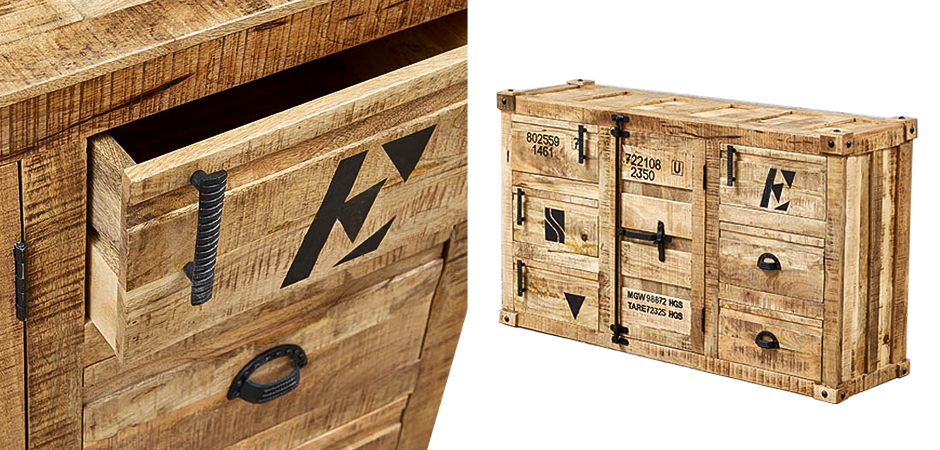 Комод деревянный в стиле Лофт Wooden Loft Box Commode Комод деревянный в стиле Лофт Wooden Loft Box Commode - Loft-Concept в Воронеже