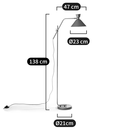 Торшер с поворотным плафоном Davy Brass Floor Lamp в Воронеже