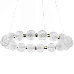 Светодиодная кольцевая люстра с круглыми плафонами Crystal Globule Chandelier варинант исполнения - 1 | Loft Concept в Воронеже