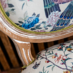 Барный стул из массива бука с изображением птиц и цветов  Beige Green Chinoiserie Garden Chair варинант исполнения - 5 | Loft Concept в Воронеже