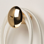 Бра с круглым золотистым основанием и белыми изогнутыми световыми линиями Luke Lampco Tracer Lamp варинант исполнения - 3 | Loft Concept в Воронеже