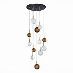 Люстра светодиодная с сферическими стеклянными плафонами Splatter варинант исполнения - 6 | Loft Concept в Воронеже