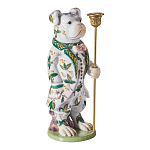 Подсвечник в виде собачки из фарфора с бронзовыми элементами Eden Garden варинант исполнения - 5 | Loft Concept в Воронеже