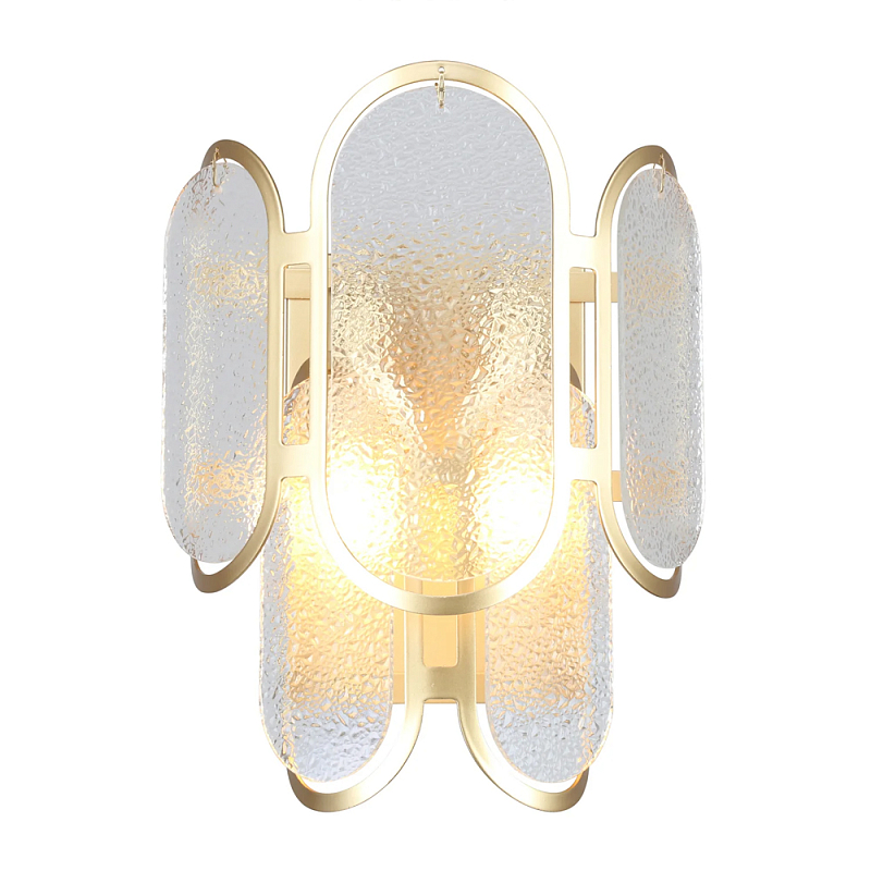 Бра из овальных элементов из непрозрачного стекла Conformation Латунь в Воронеже | Loft Concept 