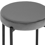 Табурет с мягким круглым сиденьем RIO Grey варинант исполнения - 4 | Loft Concept в Воронеже