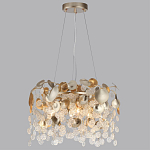Люстра с декоративными подвесками из прозрачного стекла в форме монеток FAIRYTREE Light варинант исполнения - 4 | Loft Concept в Воронеже