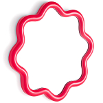 Настенное зеркало с волнистой рамой Mune Mirror Red варинант исполнения - 2 | Loft Concept в Воронеже