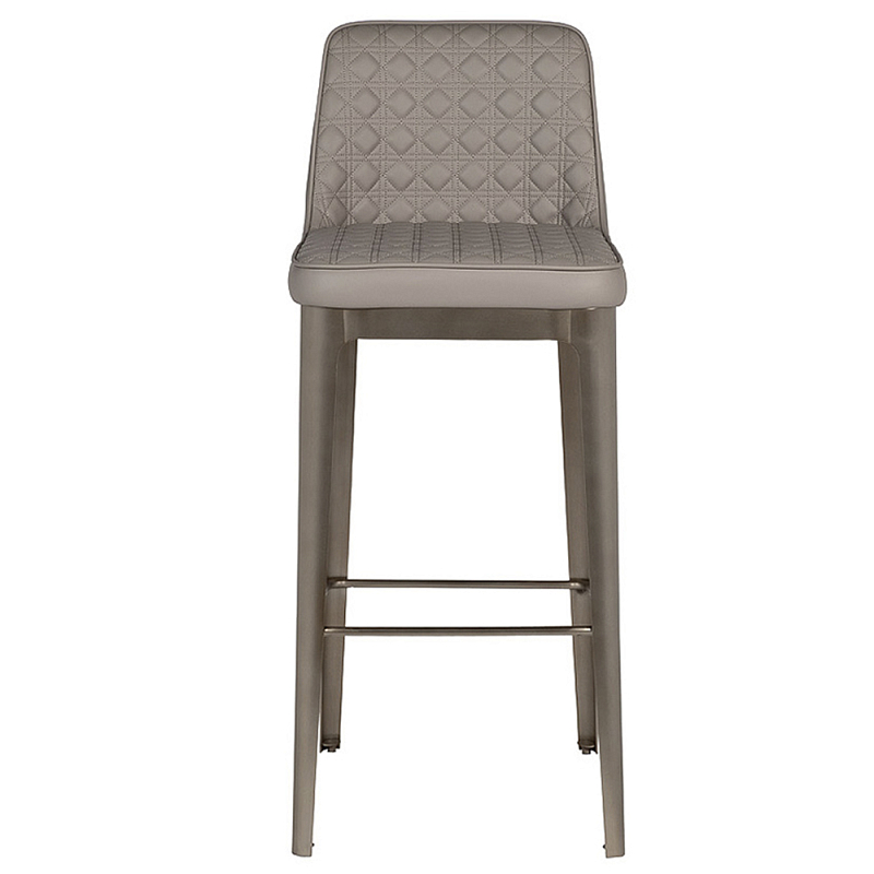 Стул барный светло-серый из экокожи Spectacular High Bar Stool Светло-серый Стул барный светло-серый из экокожи Spectacular High Bar Stool Светло-серый в Воронеже | Loft Concept