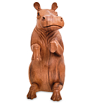 Статуэтка деревянная в виде бегемота Hippopotamus of the World варинант исполнения - 2 | Loft Concept в Воронеже