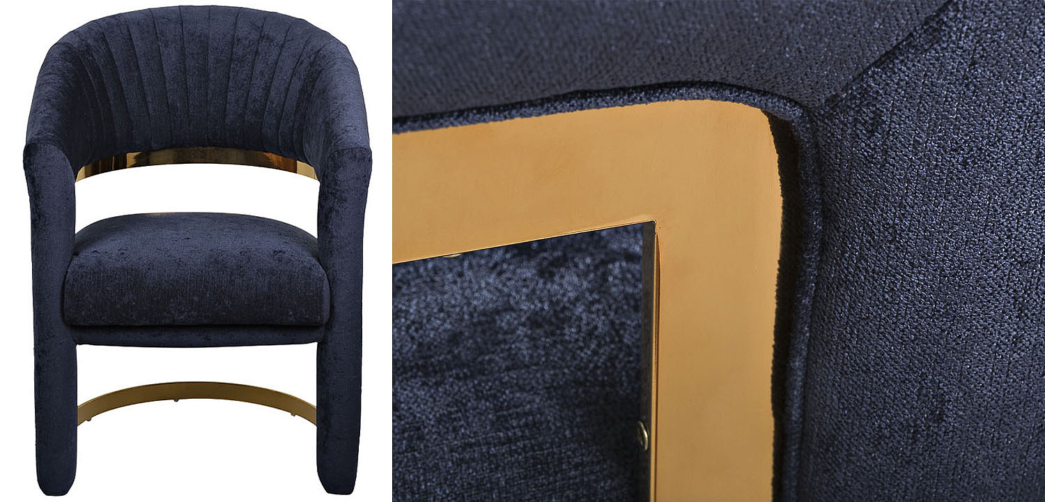 Полукресло Valbonne Chair blue velour Полукресло Valbonne Chair blue velour - Loft-Concept в Воронеже