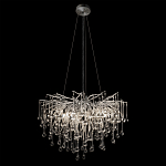 Люстра подвесная с прозрачными стеклянными подвесками в форме капель Диаметр 60 см Droplet Chandelier варинант исполнения - 11 | Loft Concept в Воронеже