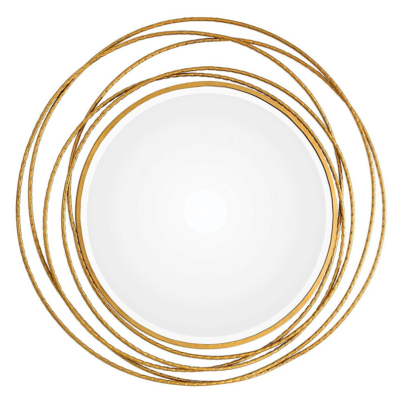 Золотое настенное круглое зеркало Golden Orbit Золотой Золотое настенное круглое зеркало Golden Orbit Золотой в Воронеже | Loft Concept