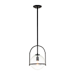 Подвесной светильник с прозрачным плафоном в форме шара в арочной подвеске Hinkley варинант исполнения - 2 | Loft Concept в Воронеже