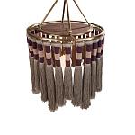 Люстра круглая плетеная с кисточками Walnut Chandelier Tassels Boho Style варинант исполнения - 1 | Loft Concept в Воронеже