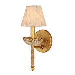 Бра из кованого железа с отделкой плетеной веревкой и сусальным золотом Parisian Style варинант исполнения - 1 | Loft Concept в Воронеже