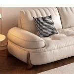 Диван кожаный с каркасом из массива дерева Furniture Medieval варинант исполнения - 3 | Loft Concept в Воронеже