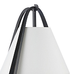 Торшер с черным каркасом и белым тканевым абажуром в форме конуса Stylish Solution варинант исполнения - 2 | Loft Concept в Воронеже