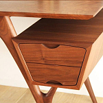 Письменный стол прямоугольный с 2-мя ящиками и полкой Idenontal варинант исполнения - 4 | Loft Concept в Воронеже