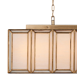 Люстра прямоугольная с каркасом золотого цвета Soft Glow Lamps варинант исполнения - 3 | Loft Concept в Воронеже