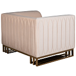 Кресло велюровое бежевое Cubic Silhouette варинант исполнения - 2 | Loft Concept в Воронеже