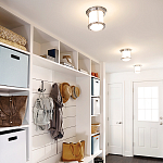 Потолочный светильник для ванных комнат со стеклянным плафоном и одной лампой Hinkley варинант исполнения - 4 | Loft Concept в Воронеже