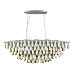 Люстра с подвесками в форме капель на серебристом каркасе Raindrop варинант исполнения - 3 | Loft Concept в Воронеже