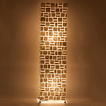 Торшер из перламутра на металлическом каркасе Indonesian Tower варинант исполнения - 4 | Loft Concept в Воронеже