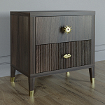 Тумба прикроватная с двумя ящиками Elsa Dreams Walnut варинант исполнения - 1 | Loft Concept в Воронеже