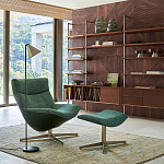 Кресло вращающееся с подставкой для ног зеленое Verdante варинант исполнения - 5 | Loft Concept в Воронеже