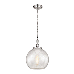 Подвесной светильник с прозрачным стеклянным плафоном в форме шара в современном стиле на цепи Feiss варинант исполнения - 2 | Loft Concept в Воронеже