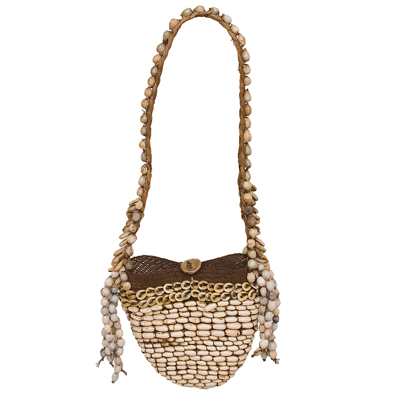 Декоративный аксессуар сумка из ракушек Aboriginal Bag Beige Коричневый Бежевый Декоративный аксессуар сумка из ракушек Aboriginal Bag Beige Коричневый Бежевый в Воронеже | Loft Concept