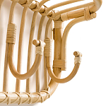 Настенная вешалка из ротанга с полкой Willa Wall Shelf Hanger варинант исполнения - 3 | Loft Concept в Воронеже