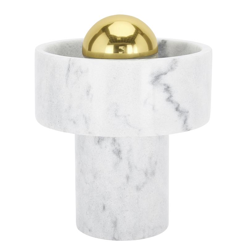 Настольная лампа Stone Table lamp Белый Золотой Настольная лампа Stone Table lamp Белый Золотой в Воронеже | Loft Concept