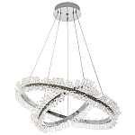 Люстра два кольца с хрустальным декором Rowan Crystal Ring Horizontal Chrome Chandelier варинант исполнения - 2 | Loft Concept в Воронеже