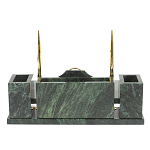 Настольный письменный набор из змеевика с подставкой под календарь Successful Leader варинант исполнения - 3 | Loft Concept в Воронеже