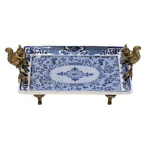 Поднос Bronze Squirrels On A Platter