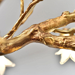 Люстра в виде золотой ветки с цветами Glass Flower Pendant Light варинант исполнения - 8 | Loft Concept в Воронеже