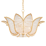 Люстра в форме тюльпана с лепестками из прозрачных стеклянных бусин Hanging Flowers варинант исполнения - 3 | Loft Concept в Воронеже