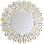 Зеркало круглое с лучами из зеркальных фацетов Silver Facet варинант исполнения - 1 | Loft Concept в Воронеже