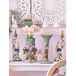 Подсвечник в образе попугая из фарфора с бронзовыми элементами Eden Garden варинант исполнения - 4 | Loft Concept в Воронеже