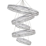 Вертикальная Композиция из круглых Хрустальных светильников Elizabeth Хром варинант исполнения - 1 | Loft Concept в Воронеже