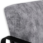 Кресло серый велюр с жесткими подлокотниками на полозьях Ashton варинант исполнения - 5 | Loft Concept в Воронеже