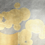 Обои ручная роспись в стиле Арт-деко Namban Colourway SC-289 on gold gilded paper варинант исполнения - 1 | Loft Concept в Воронеже