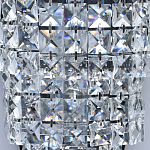 Бра настенное цвета хром с прозрачными квадратными хрустальными подвесками Crystal Regena варинант исполнения - 5 | Loft Concept в Воронеже