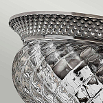 Потолочный светильник с чашеобразным плафоном из толстого волнообразного стекла и широким узорчатым основанием Hinkley варинант исполнения - 6 | Loft Concept в Воронеже