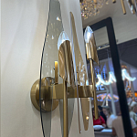 Бра с двумя плафонами дымчатого и янтарного цвета Vertical Glass варинант исполнения - 2 | Loft Concept в Воронеже