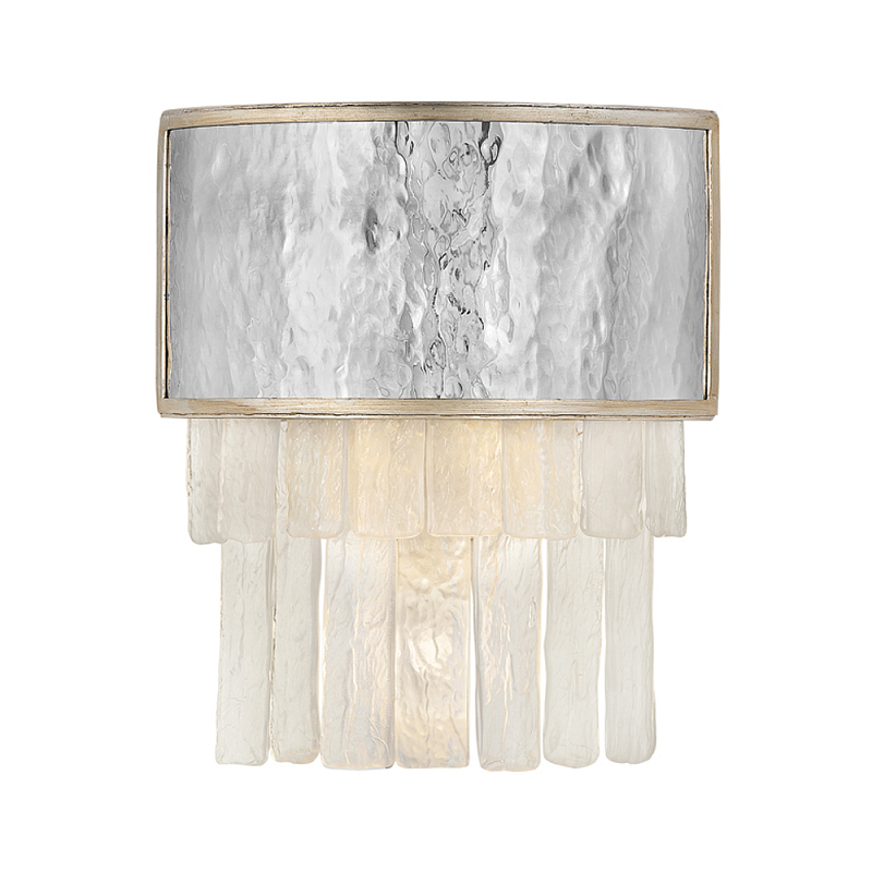 Бра с прозрачными подвесками из текстурированного стекла Hinkley Золотой Сталь Белый Бежевый в Воронеже | Loft Concept 